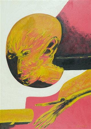 Remo Brindisi Senza titolo Olio su tela, cm. 70x50 Firmato in basso a destra....