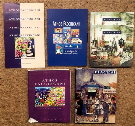 WALTER PIACESI E ATHOS FACCINCANI - Lotto unico di 9 cataloghi: