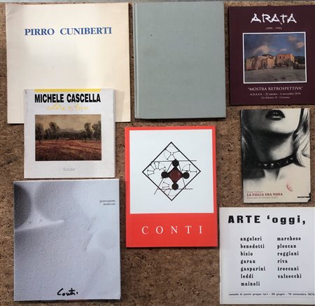 ARTE DEL DOPOGUERRA (GALLIANI, FERRONI, CONTI, CUNIBERTI, CASCELLA, ARATA, ARTISTI VARI) - Lotto unico di 8 cataloghi
