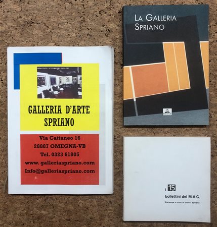 GALLERIA SPRIANO - OMEGNA - Lotto unico di 3 cataloghi