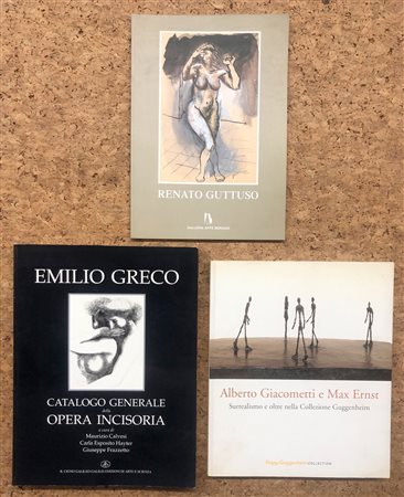 ARTE DEL PRIMO NOVECENTO (GRECO, GUTTUSO, GIACOMETTI) - Lotto unico di 3 cataloghi