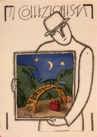 BRUNO CHERSICLA (1937-2013) E FRANCESCO DI LERNIA (1966) - Il collezionista (Bag)