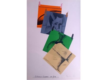 MONDINO ALDO Torino (To) 1938 Ortensia Cezanne en gris 1978 Litografia su...