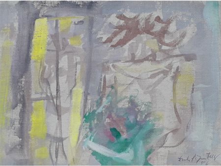 PIGNATELLI ERCOLE Lecce (Le) 1935 Senza titolo 1956 Olio su tela 21,00x28,50