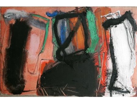 ESPOSITO ENZO Benevento (Bn) 1946 Composizione 1990 Olio e mista su carta...