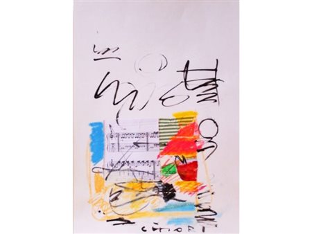 CHIARI GIUSEPPE Firenze (FI) 1926 Senza titolo 2001 Collage su cartone...