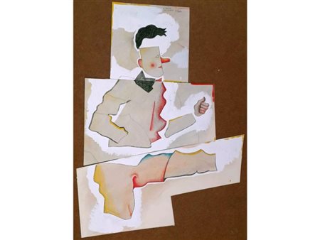 SPOLDI ALDO Crema (Cr) 1950 Figura Mista su carta 75,00x60,00