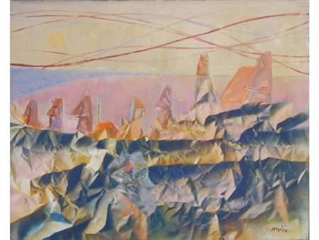 MELZI GIORGIO Milano (Mi) 1944 I giganti di Pietra Tecnica mista 40,00x50,00