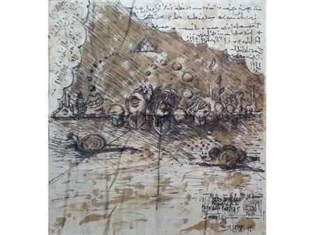 CORRIAS MAURO EMILIO Milano (Mi) 1941 Senza titolo 1972 Tecnica mista su tela...