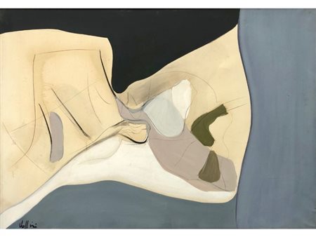 VOLPINI RENATO Napoli (NA) 1934 Senza Titolo 1961 Olio su tela 70,00x100,00