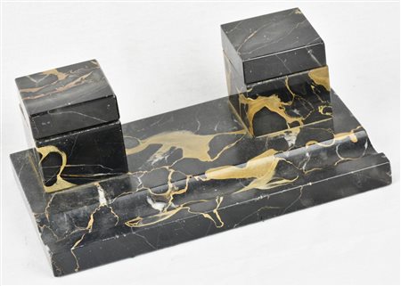 CALAMAIO IN MARMO portoro Italia, inizio XX secolo cm 8x20x12