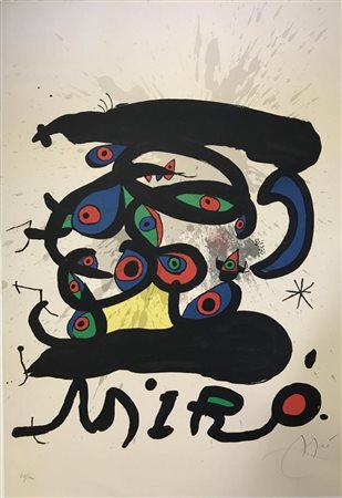 Joan Mirò “Affiche pour l’Exposition Peintres sur Papier, Dessins” 1971