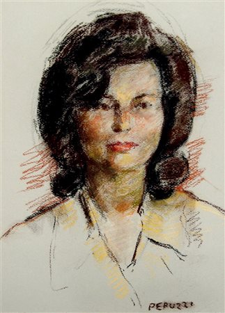 CESARE PERUZZI, Ritratto di donna, c. 1970