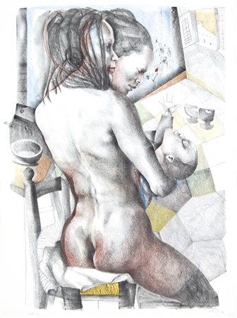 ATTARDI UGO Sori (Ge) 1923 Figura 1988 litografia es. XXVII/L 90x70 cm firma...