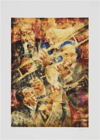 SQUILLANTINI REMO Stia 1920 - 1996 Figure litografia es p.a. 70x50 cm firma...