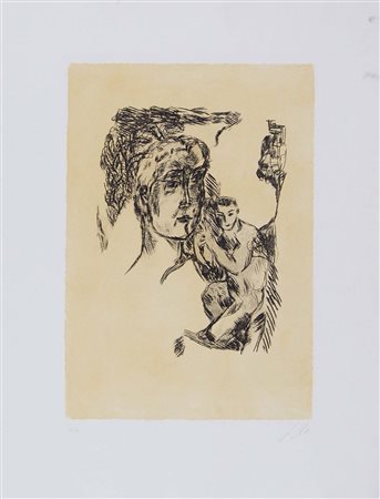 CHIA SANDRO Firenze 1946 Figure acquaforte es. 39/40 62x44 (lastra) 90x67...