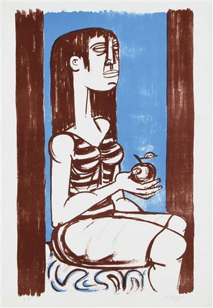 MIGNECO GIUSEPPE Messina 1908 - Milano 1997 Figura 1971 litografia es. p.a....