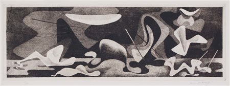 DELUIGI MARIO Treviso 1901 - Venezia 1978 Composizione acquaforte es. 15/30...