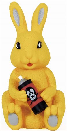 NAKAGAWA AIKO Tokyo XX - XXI Bunny orange scultura in resina colorata 750...