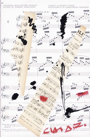 CHIARI GIUSEPPE Firenze 1926 - 2007 Spartiti 2005 collage su carta 30x20 cm...