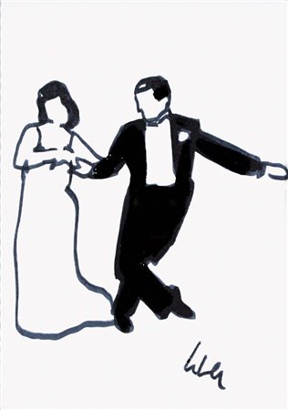 LODOLA MARCO Dorno (Pv) 1955 Ballerini smalti e tecnica mista su cartone...