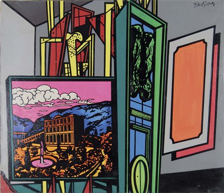 PIGNATELLI ERCOLE Lecce 1935 La stanza dei richiami 1969 acrilici su tela...