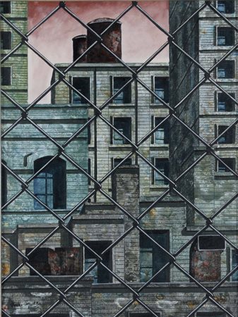 CAPUTO TONINO Lecce 1933 New York olio su tela 40x30 cm firma in basso a...