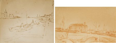 SEIBEZZI FIORAVANTE Venezia 1906 - 1975 Venezia - Paesaggio lagunare lotto di...