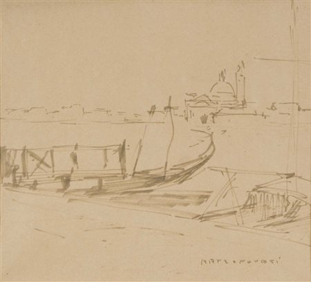 NOVATI MARCO Venezia 1895 - 1975 Venezia disegno a china su carta 21x23 cm...