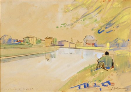 RAVENNA JUTI Annone Veneto (VE) 1897 - Treviso 1972 Mira Vecchia 1952 tecnica...