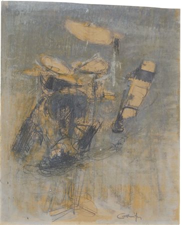 CAZZANIGA GIANCARLO Monza 1930 Batteria tecnica mista su carta 43x34,5 cm...