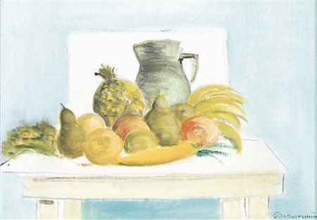 BERGAMINI ALDO Bottrighe 1903 - Venezia 1981 Natura morta olio su tela 25x35...