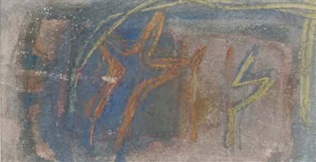 LICATA RICCARDO Torino 1929 Muro piccolo 1963 tecnica mista su carta...