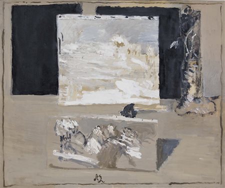 GIANQUINTO ALBERTO Venezia 1929 - Jesolo 2003 Nevicata 1987 olio su tela...