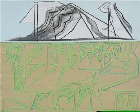 LICATA RICCARDO Torino 1929 senza titolo 1971 olio su tela 40x50 cm firma e...