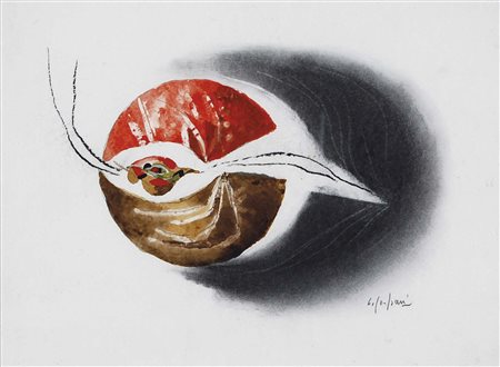 GASPARI LUCIANO Venezia 1913 - 2007 senza titolo tecnica mista su cartoncino...