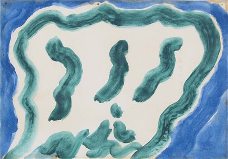 GUIDI VIRGILIO Roma 1892 - Venezia 1984 Angoscia acquerello su carta 34x48 cm...