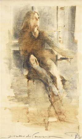 TANZOLA PIERANTONIO Udine 1963 Ritratto di Vanessa 1998 olio su tavola...