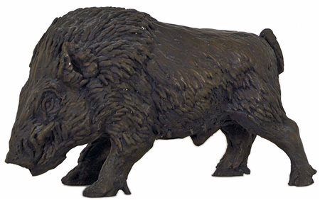 LIGABUE ANTONIO Zurigo 1899 - Gualtieri 1965 Cinghiale 1949-1951 scultura in...