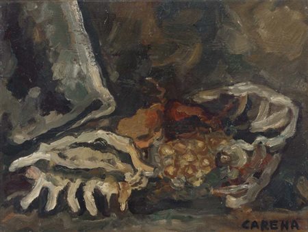 CARENA FELICE Cumiana (To) 1879 - Venezia 1966 Natura morta 1960 olio su...