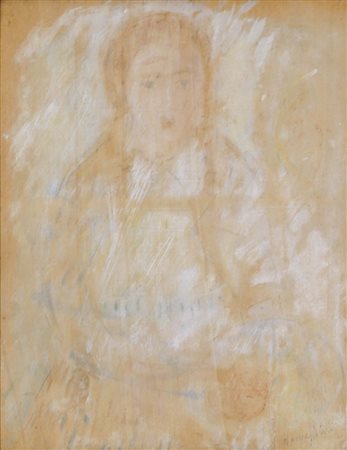 SEMEGHINI PIO Quistello 1879 - Verona 1964 Ritratto 1950 ca. olio su tavola...