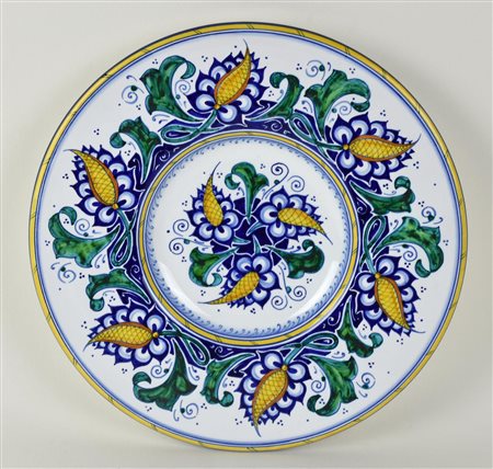 PIATTO DA PARATA in ceramica decorata La Vecchia Faenza diam cm 31