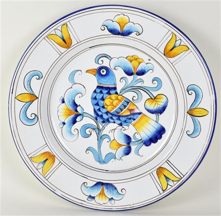 GRANDE PIATTO DA PARATA in ceramica decorata diam cm 40