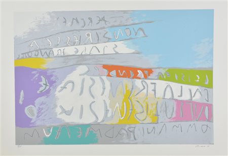 Renzo Nucara SENZA TITOLO serigrafia su carta, cm 50x70; es. 9/125 firma e...