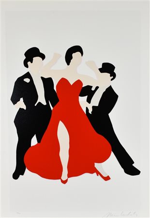 Marco Lodola TANGO serigrafia su carta, cm 100x70; es. 189/200 firma
