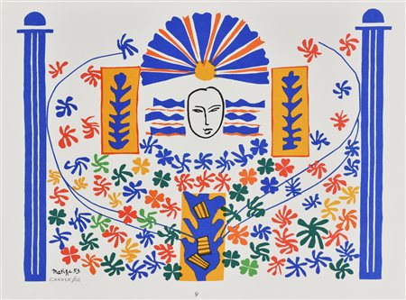 Henri Matisse APOLLO litografia su carta (d'apres), cm 33,5x43; es. CXXXIX/CC...