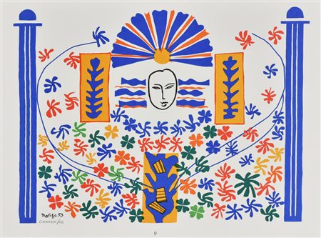 Henri Matisse APOLLO litografia su carta (d'apres), cm 33,5x43; es. CXXXIX/CC...
