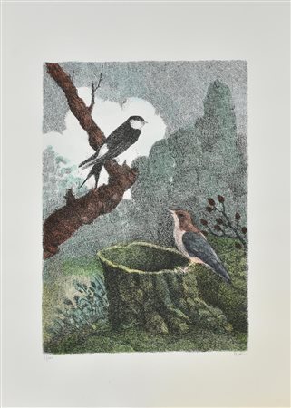 Enzo Bellini SENZA TITOLO litografia su carta, cm 70x50; es. 3/100 firma