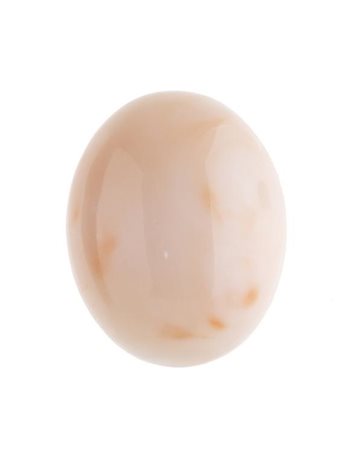 CORALLO ROSA di forma ovale, taglio cabochon, mm 27x21,5x13, g 10,85 PINK CORAL