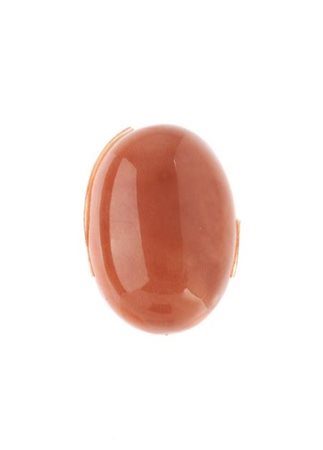 CORALLO ROSSO di forma ovale, taglio cabochon, mm 25x18x8, g 5,37 RED CORAL